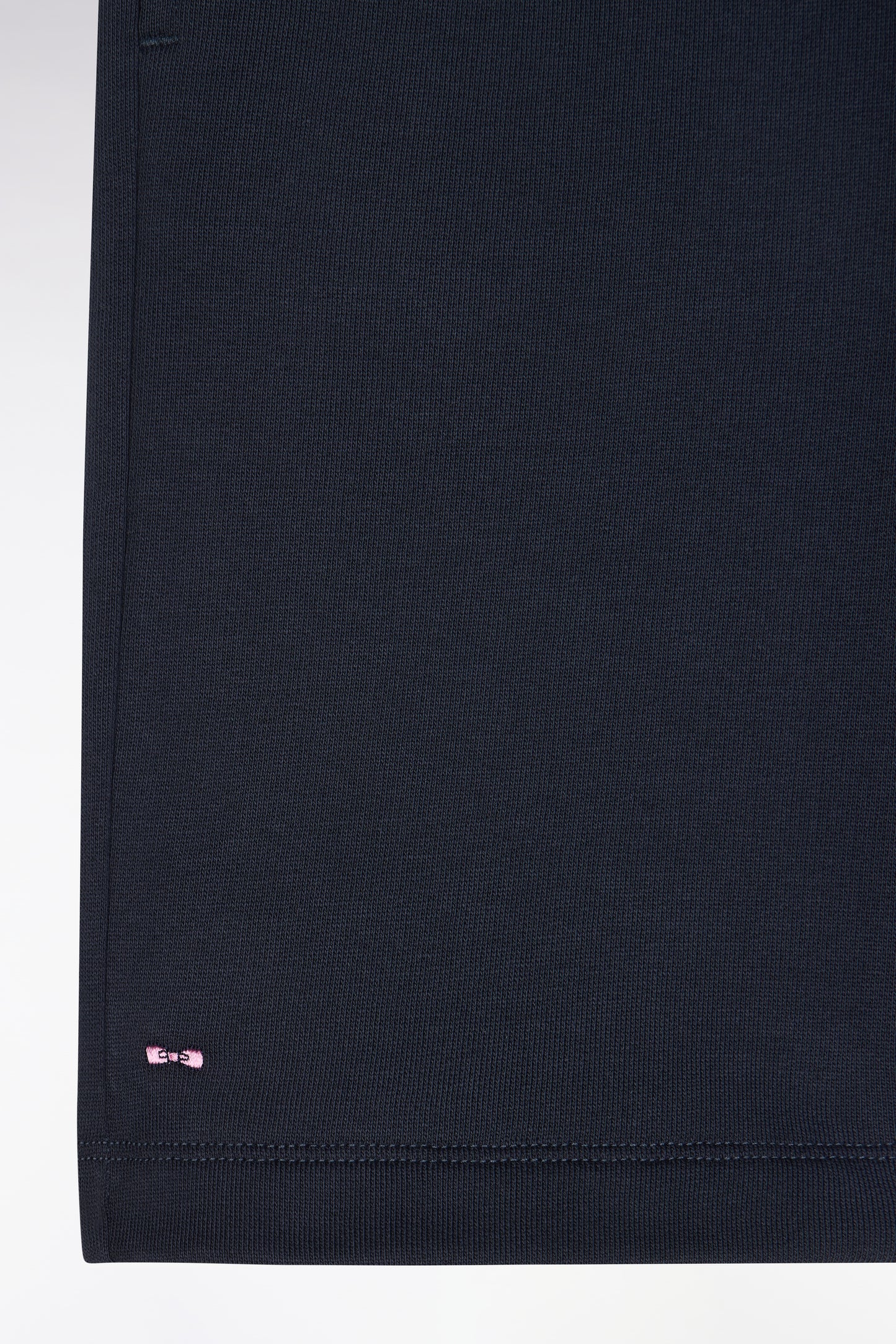 Straight-fit shorts in navy cotton fleece