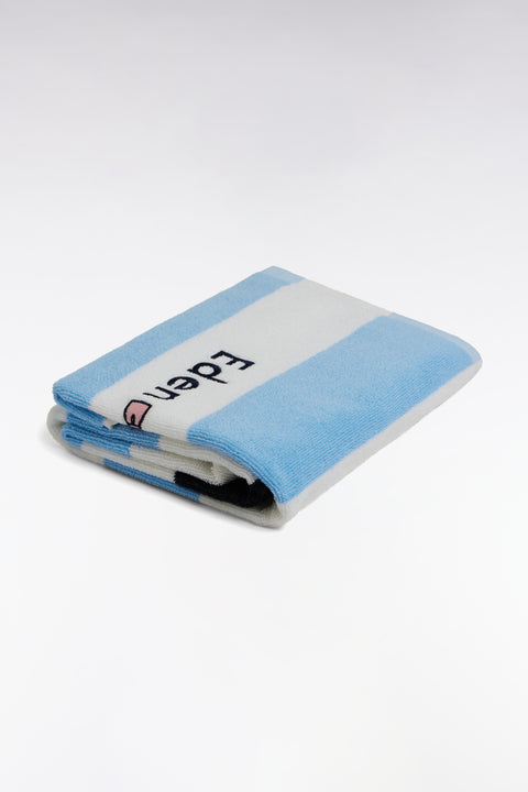 Sky blue terry cotton sports towel - Image 2