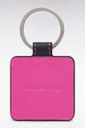Pink leather keychain