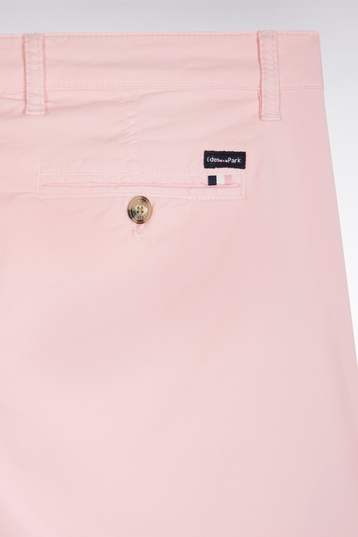 Pink straight-cut stretch cotton pleat-free chinos
