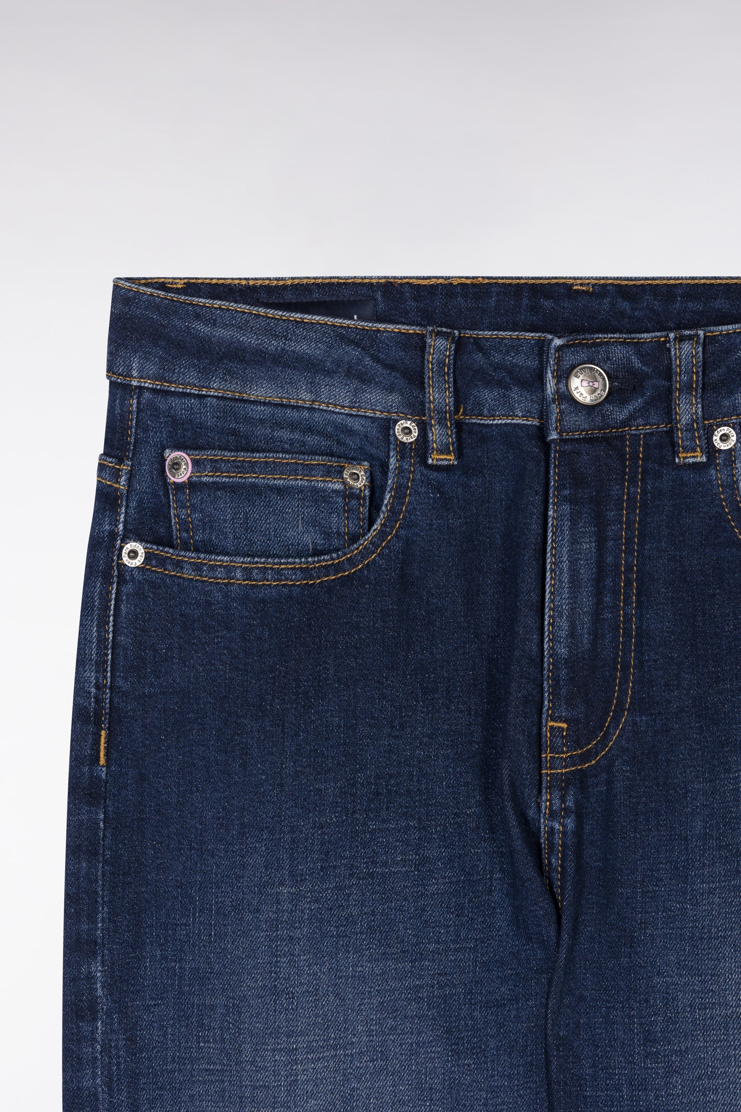 Slim-fit blue stretch denim 5-pocket jeans