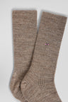 Camel wool and alpaca knee-high socks