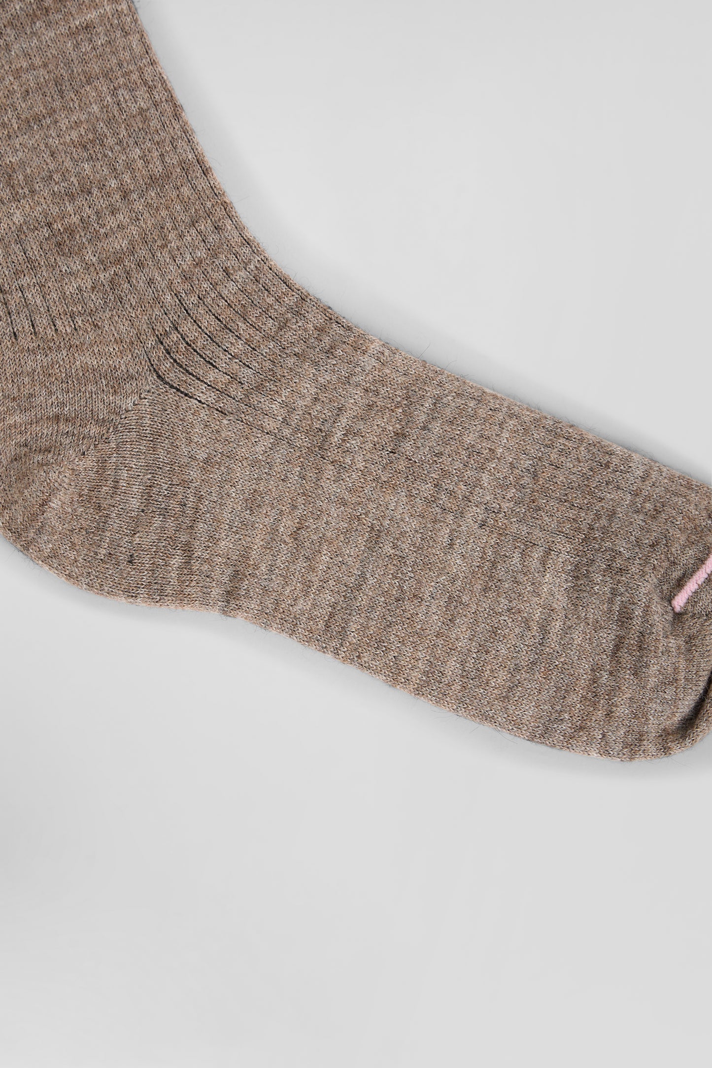 Camel wool and alpaca knee-high socks