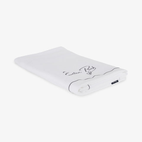 Large bath towel with grey embroidery - Image 2