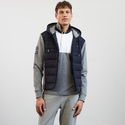 Dark blue bimaterial colourblock XV de France sweatshirt - Image 3