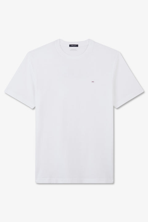 White T-shirt with embroidered bow tie on the back - Image 1