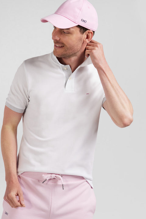 White short-sleeved polo shirt - Image 3