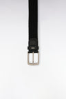 Black plain rubber elastic belt