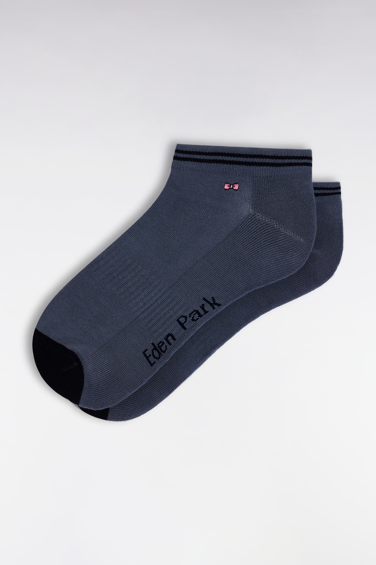 Low-cut socks in grey stretch cotton blend
