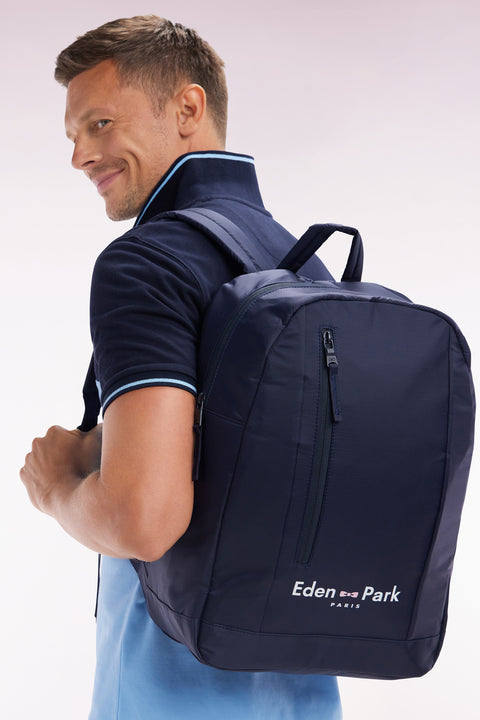 Navy blue backpack with Eden Park logo - Image 1