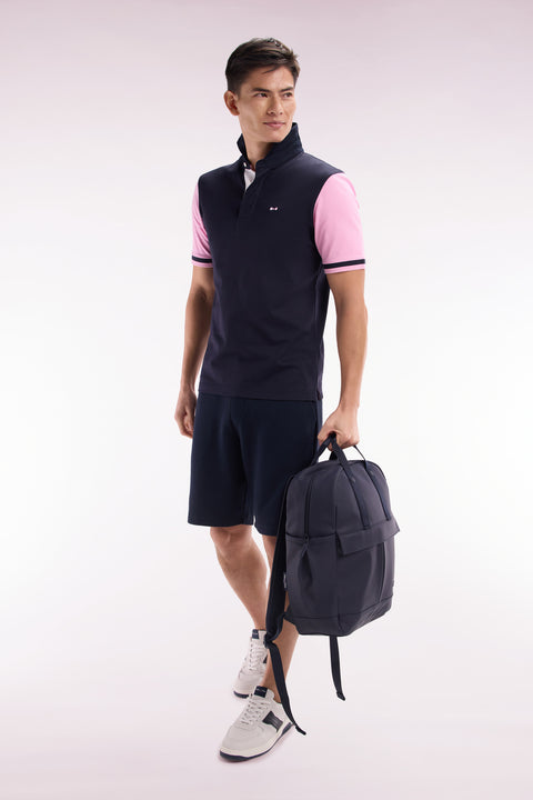 Navy rubber backpack - Image 1