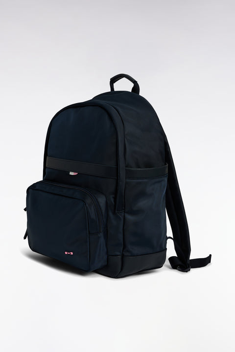 Canvas and black leather backpack - Image 2