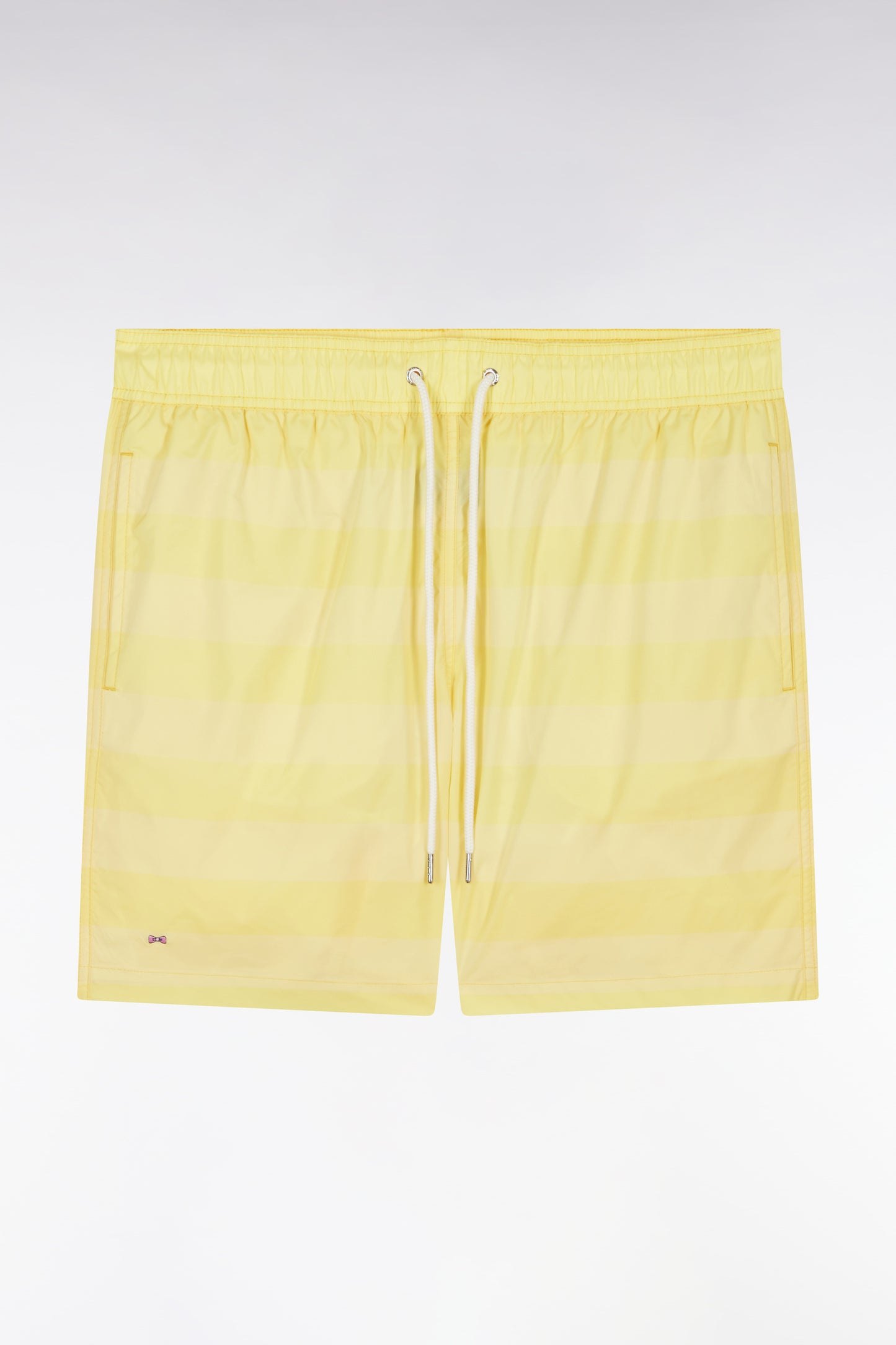 Yellow striped swimsuit