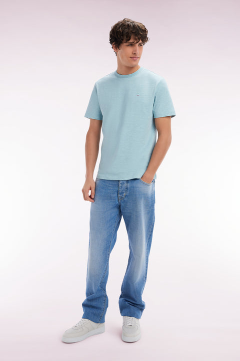 5-pocket jeans in blue denim with a stone bleach wash, Comfort cut - Image 3