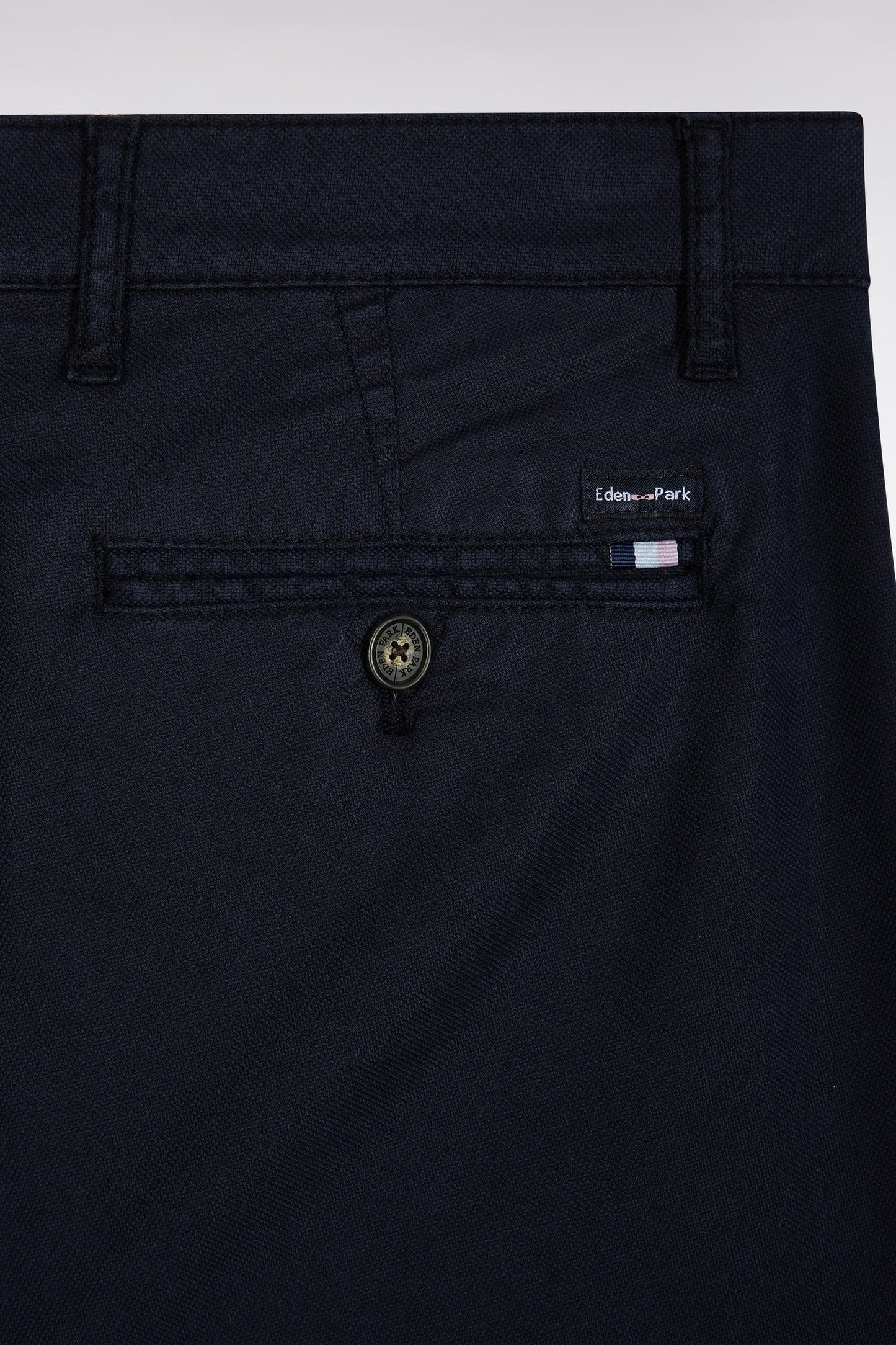 Straight-cut navy lyocell and stretch cotton Bermuda shorts
