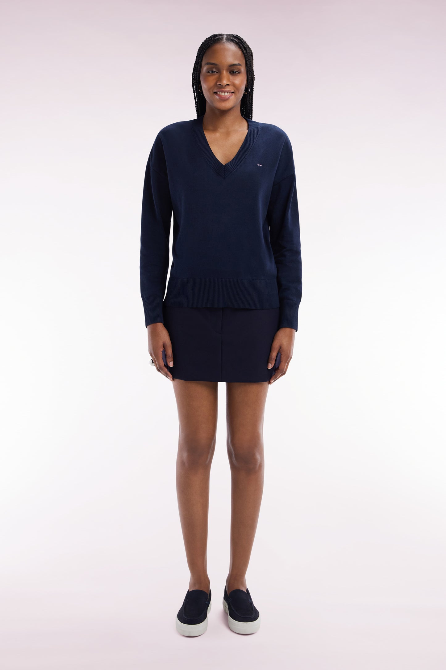 Jupe courte bleu marine