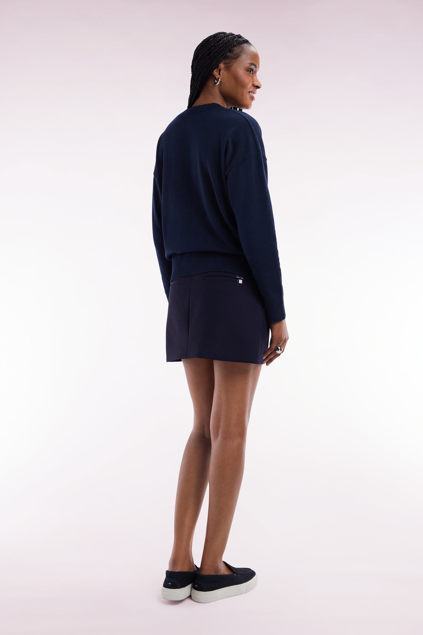 Jupe courte bleu marine