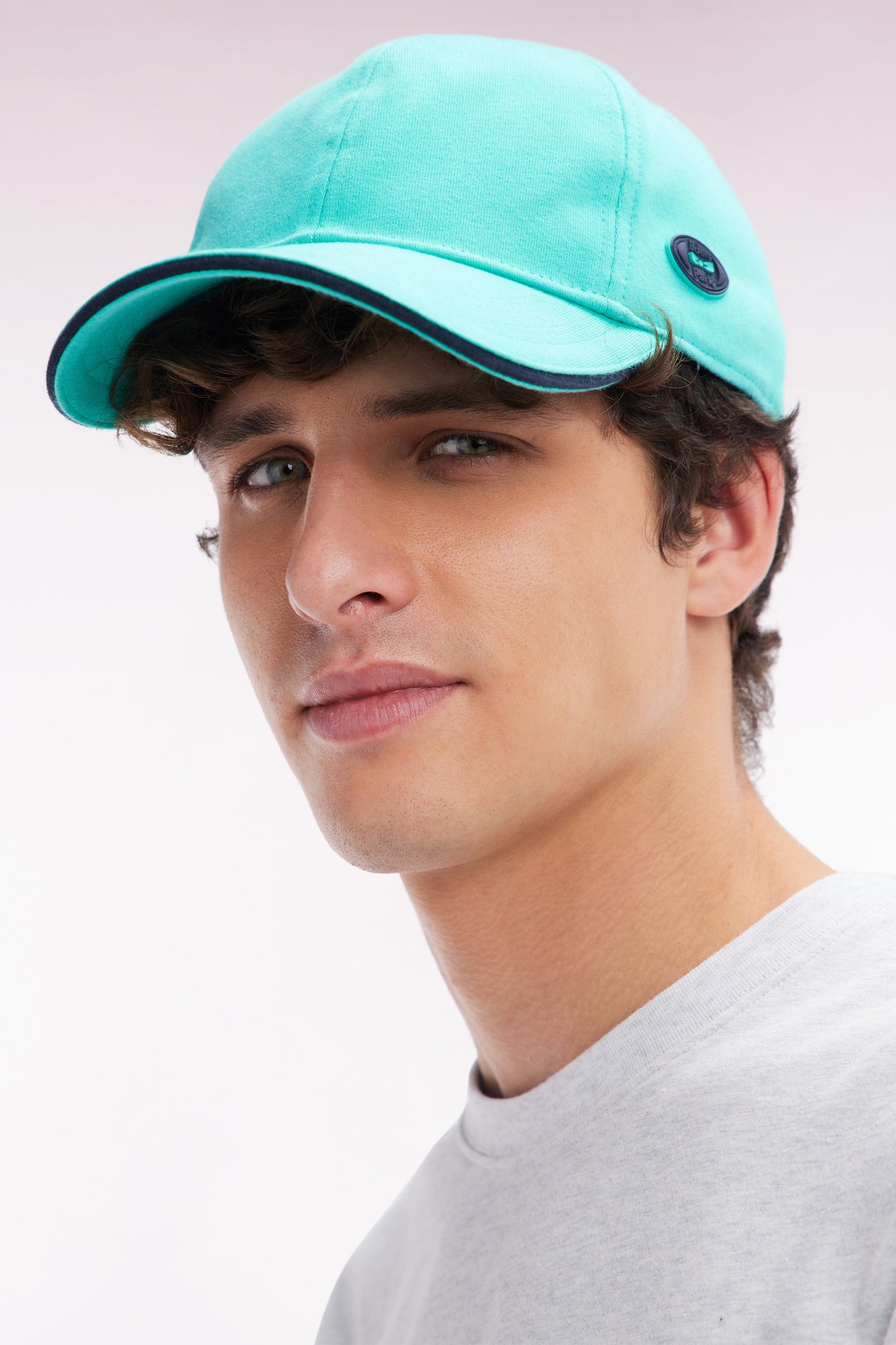 Green cotton jersey cap