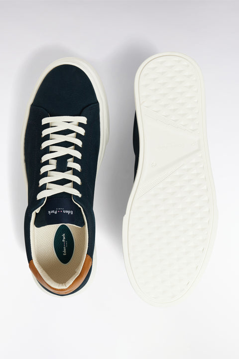 Navy leather low-top sneakers - Image 3