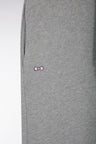 Grey cotton fleece straight-leg jogging suit