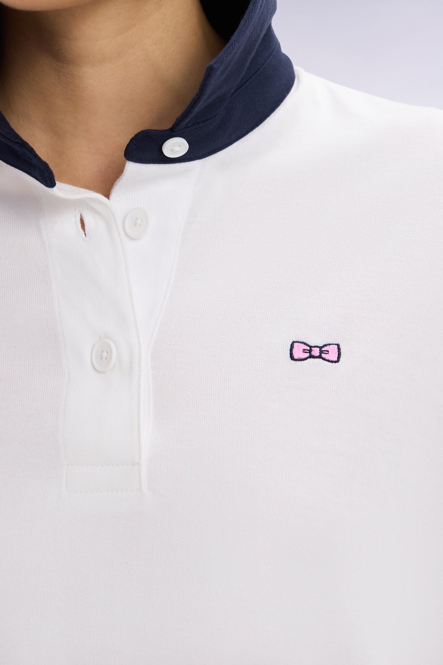 Short-sleeved jersey in white Pima cotton, relaxed fit