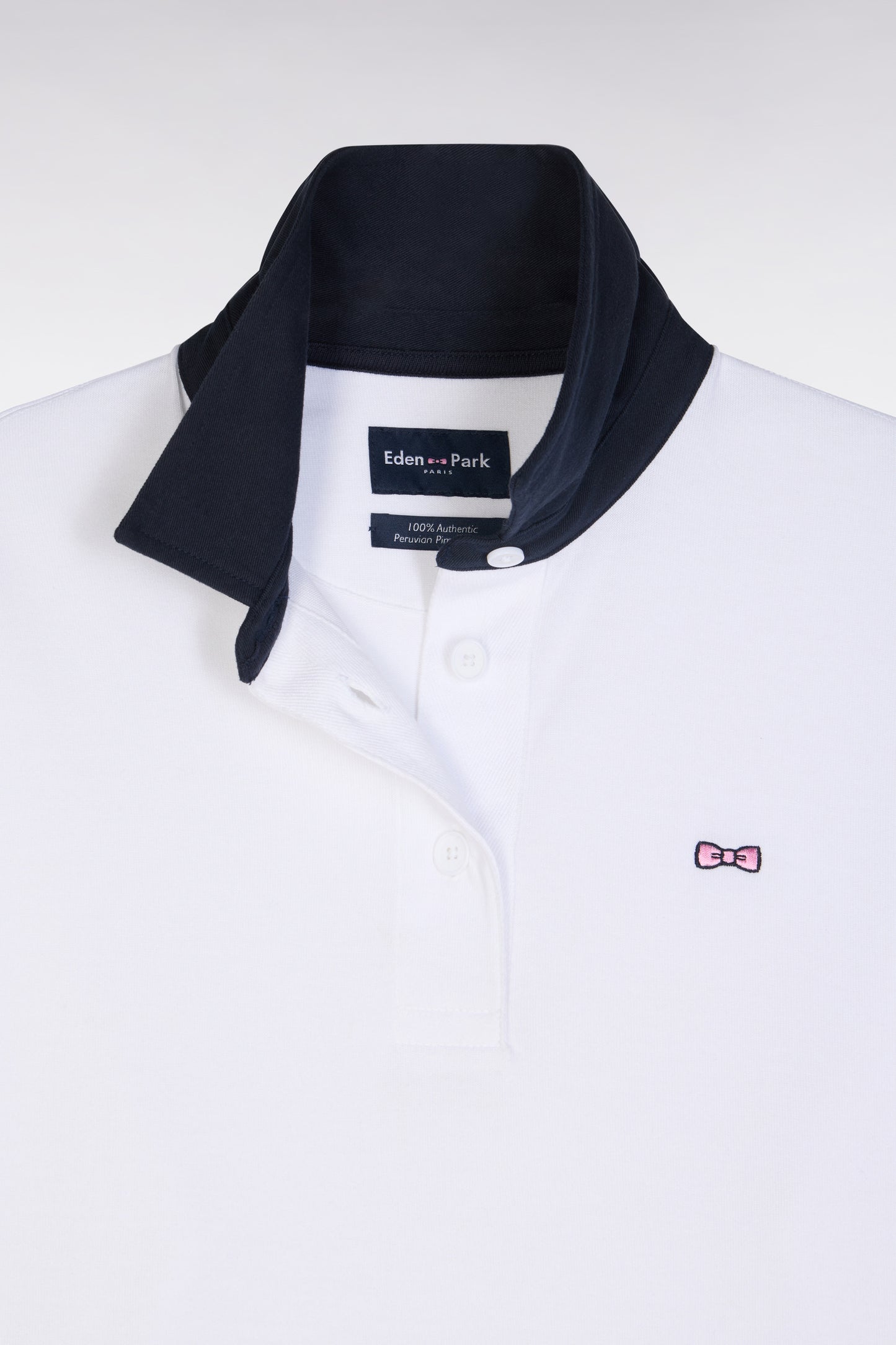 Short-sleeved jersey in white Pima cotton, relaxed fit