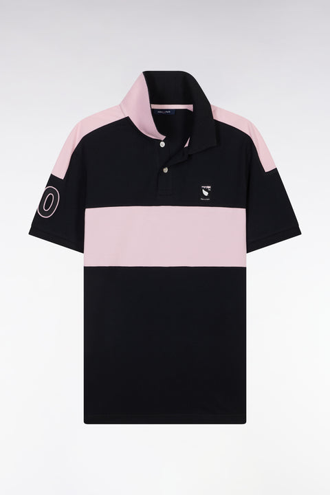 Relaxed-fit New Zealand short-sleeved polo shirt in black cotton - Image 2