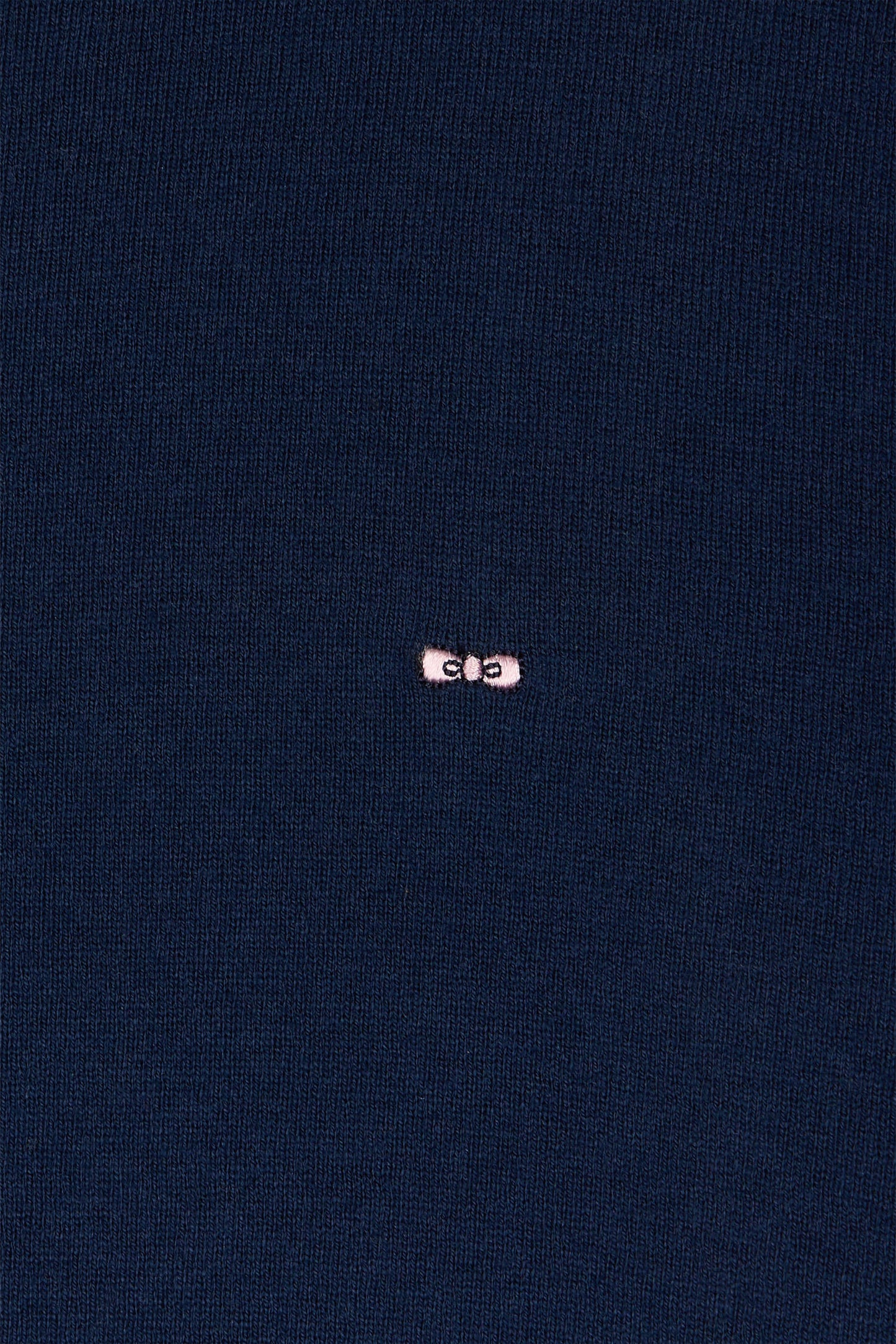 Straight-fit navy cotton-silk blend crewneck jumper