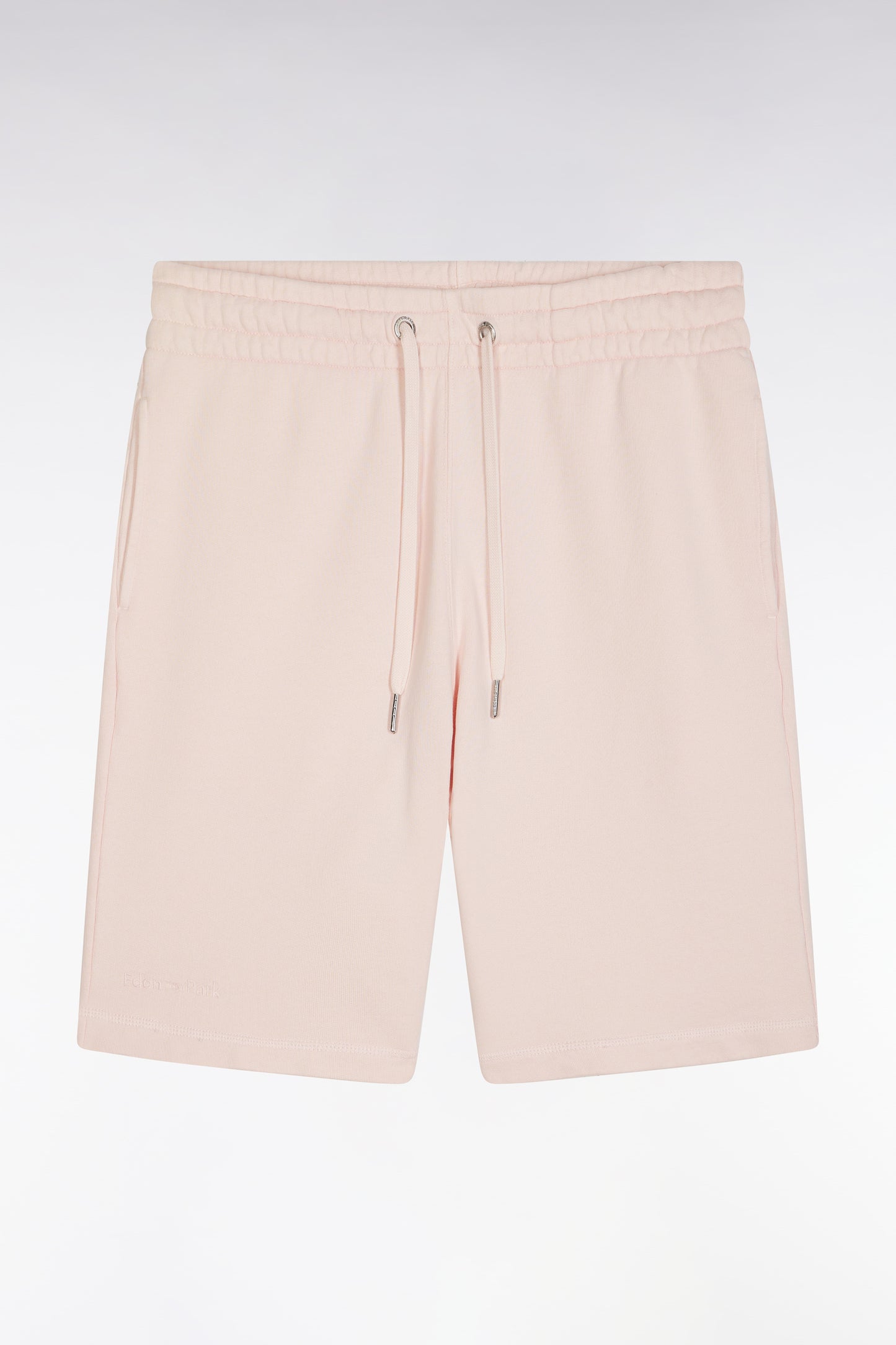 Relaxed-fit light pink cotton fleece shorts