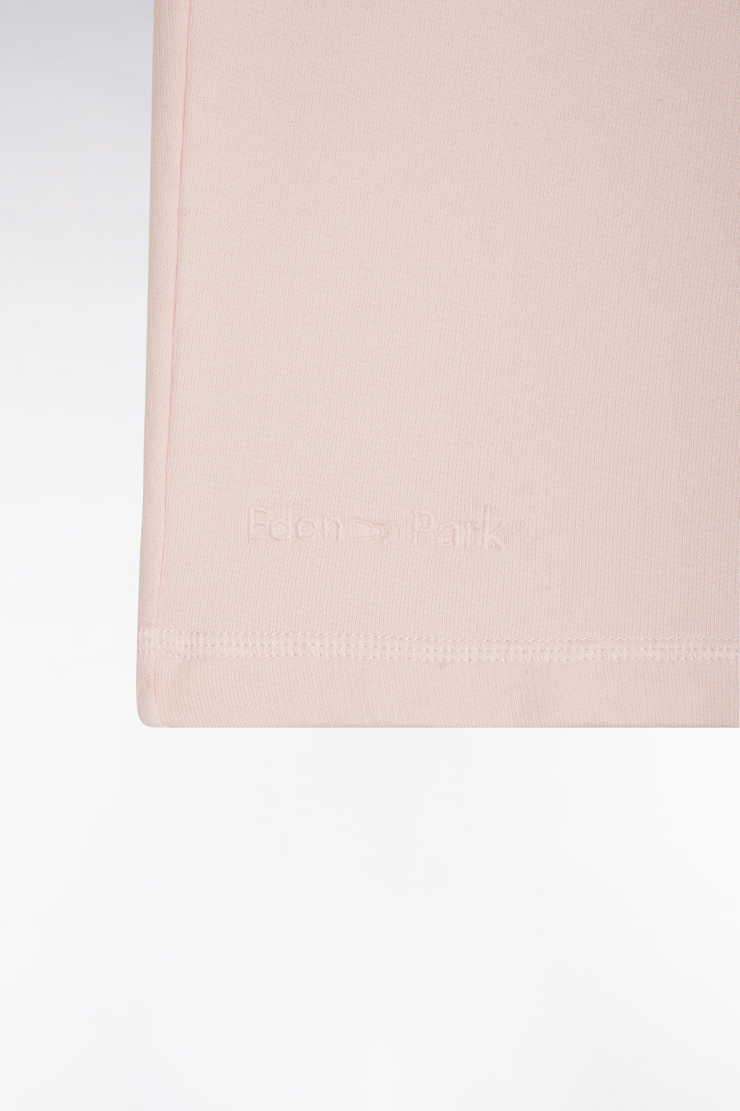 Relaxed-fit light pink cotton fleece shorts