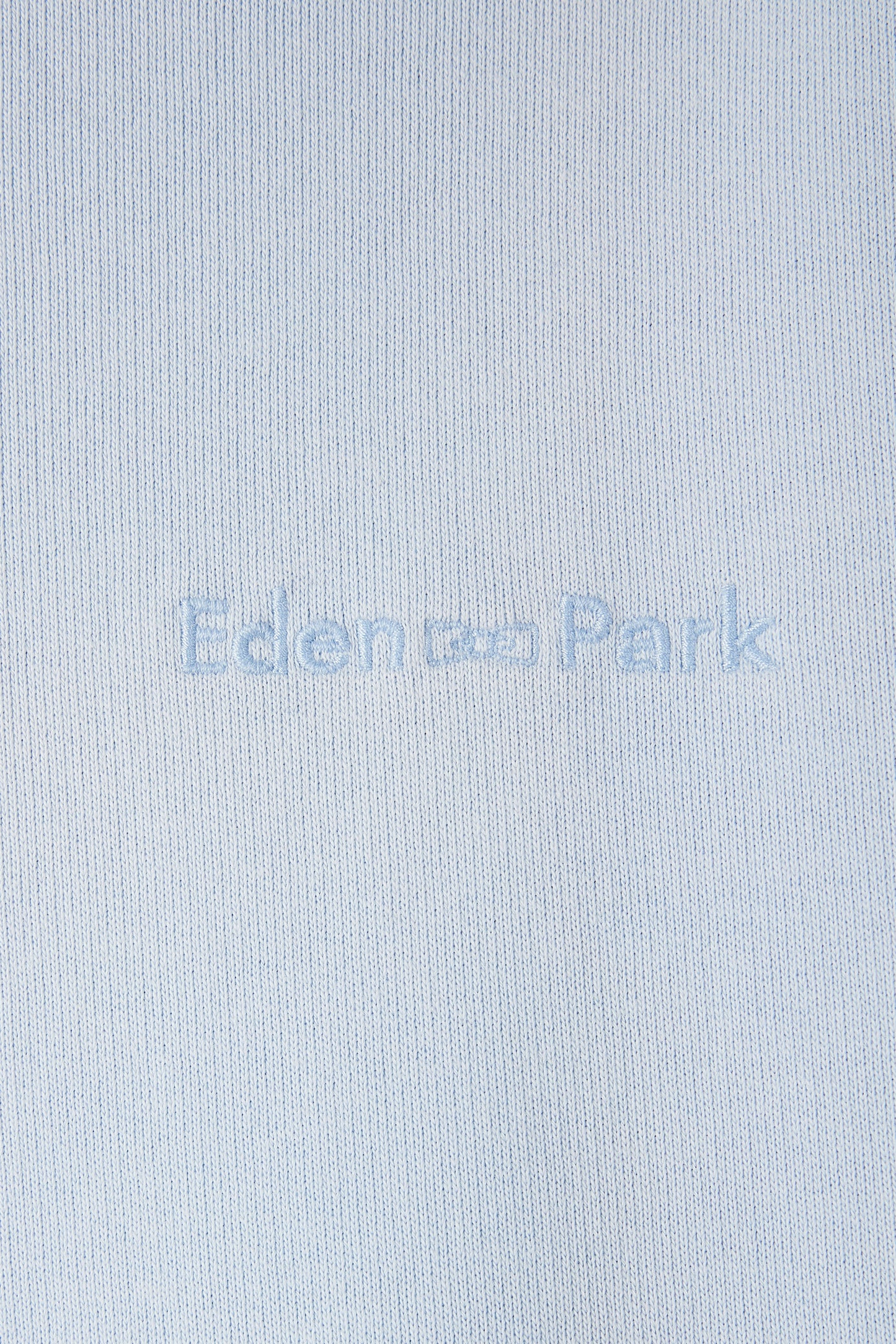 Relaxed-fit overdyed crewneck sweatshirt in sky blue cotton fleece