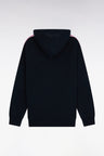 Relaxed-fit navy and pink cotton hoodie