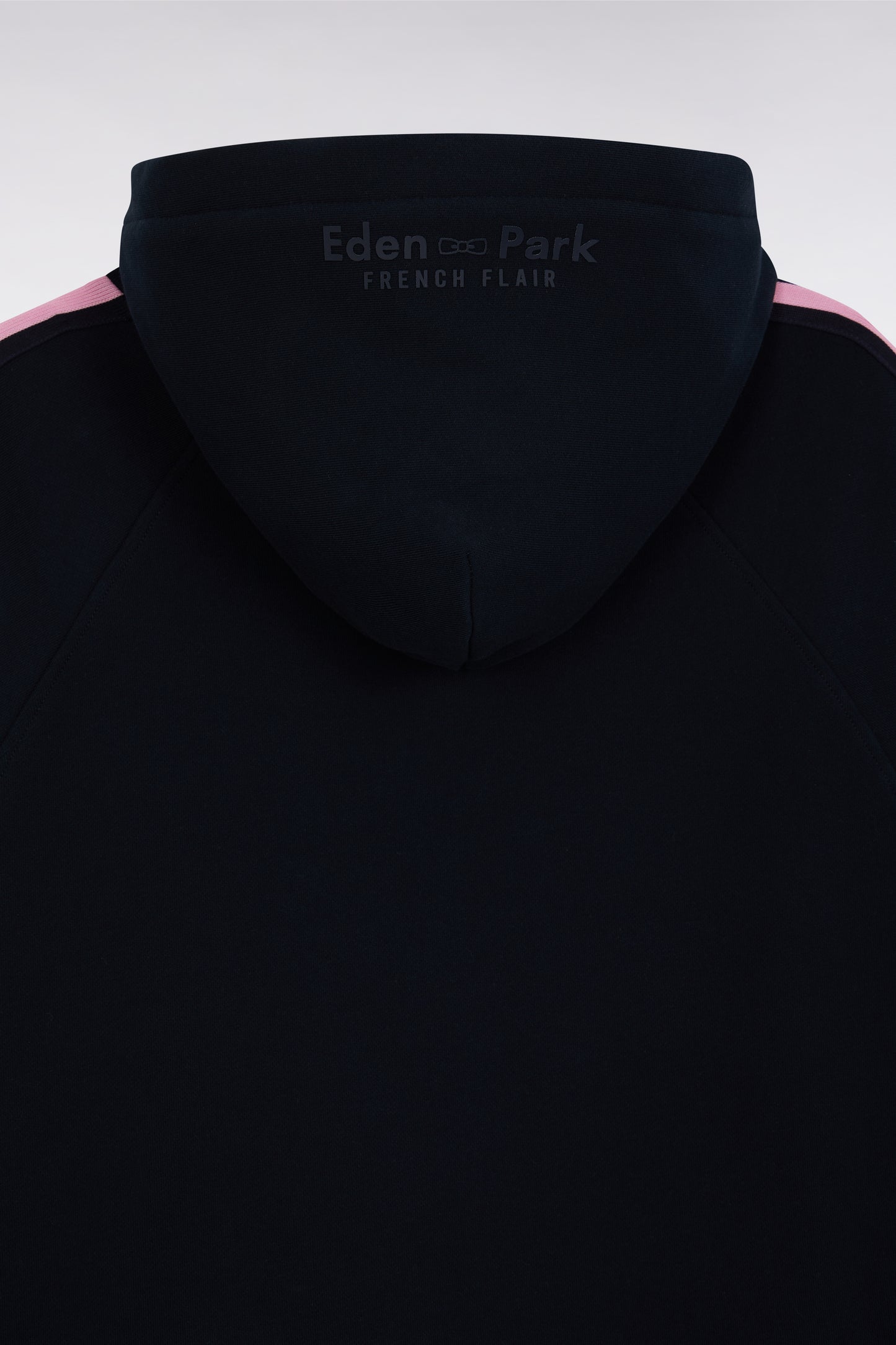 Relaxed-fit navy and pink cotton hoodie