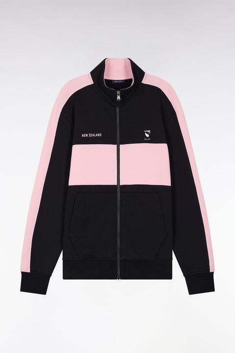 Relaxed fit New Zealand black and pink cotton fleece sweatshirt - Image 2