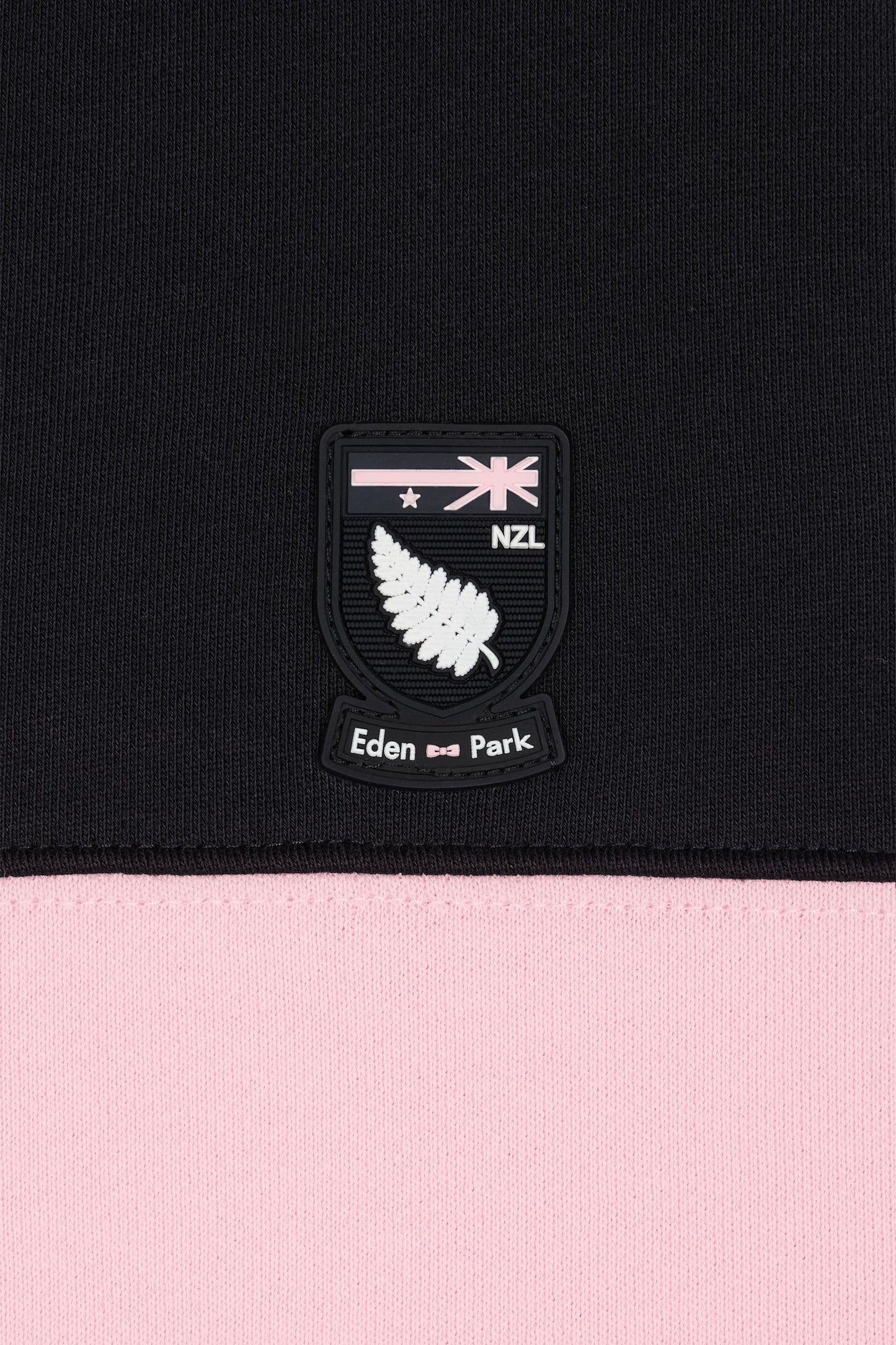 Relaxed fit New Zealand black and pink cotton fleece sweatshirt