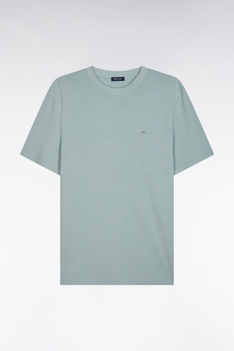 Straight-fit sea green short-sleeved T-shirt - Image 2