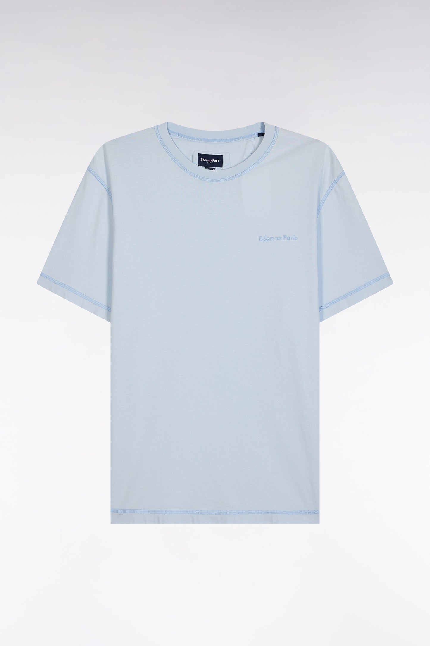 T-shirt en coton ciel surteint coupe décontractée