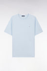 Straight-fit sky blue Pima cotton T-shirt