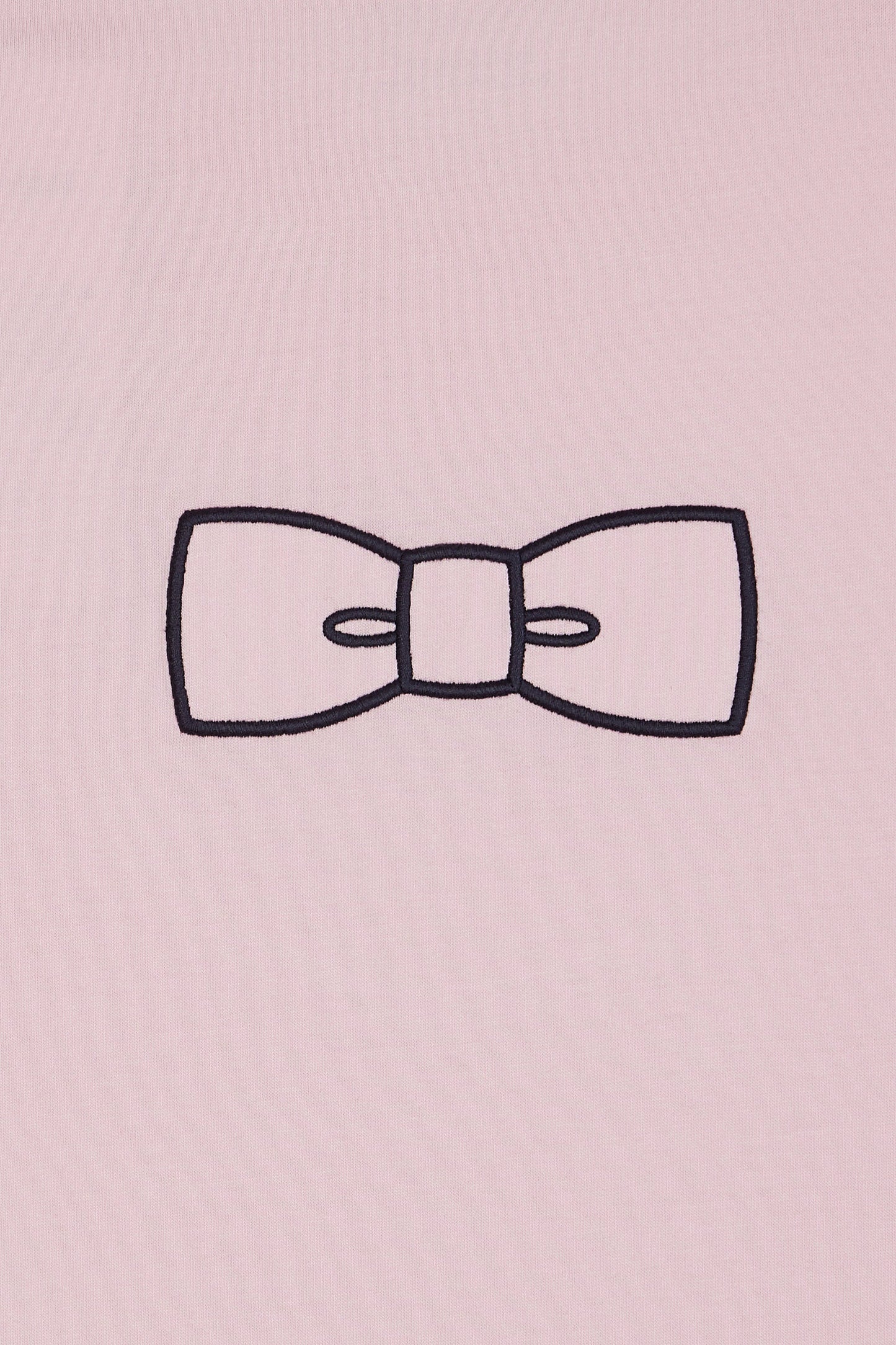 Straight-fit light pink Pima cotton T-shirt with back embroidery