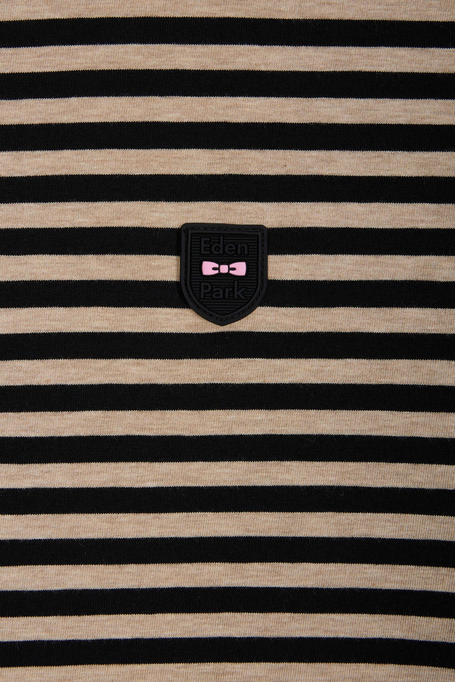 Slim-fit beige striped stretch cotton T-shirt