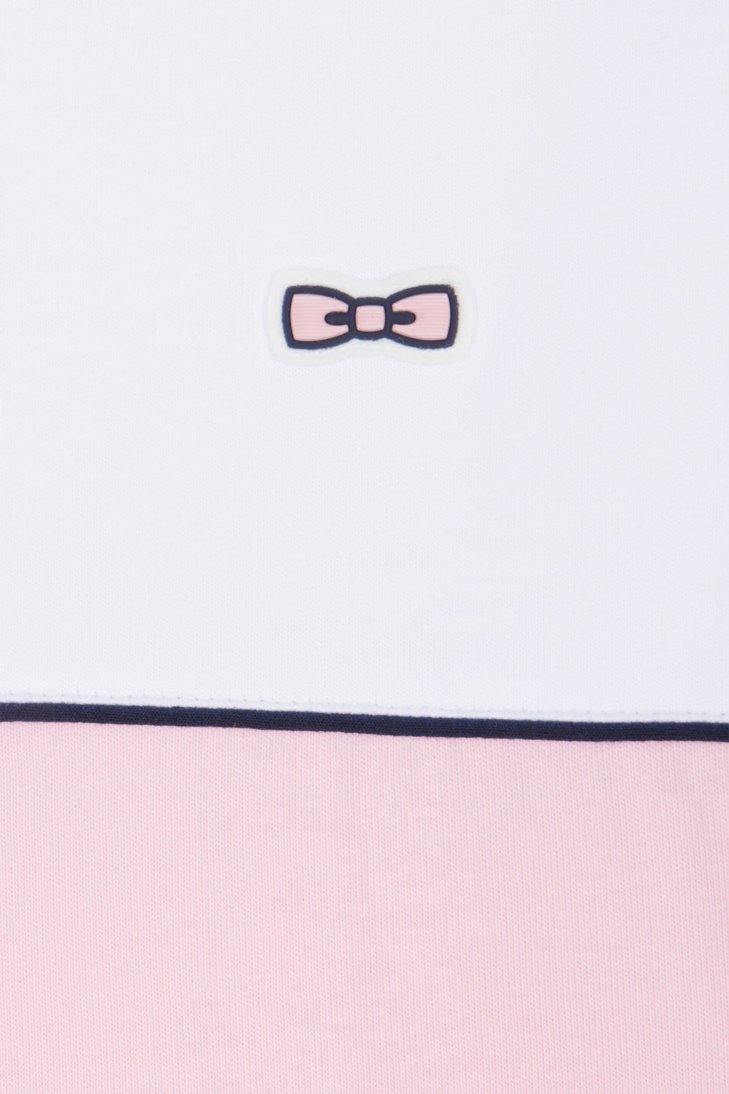 Two-tone T-shirt in pink cotton, relaxed fit