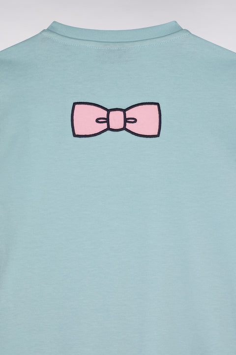 Water cotton t-shirt Water tiered bow tie straight back - Image 2