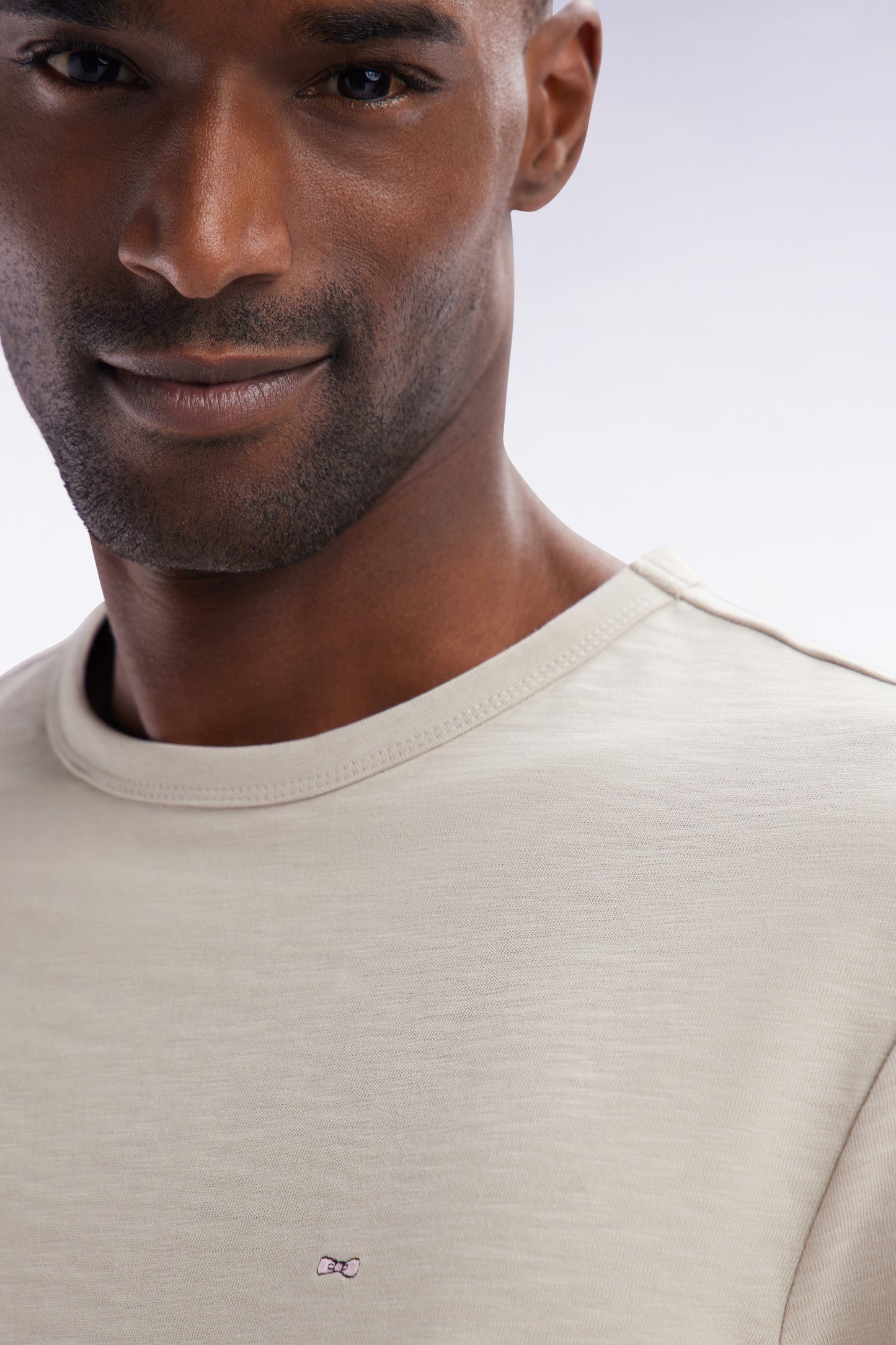 Straight cotton jersey t-shirt straight cut
