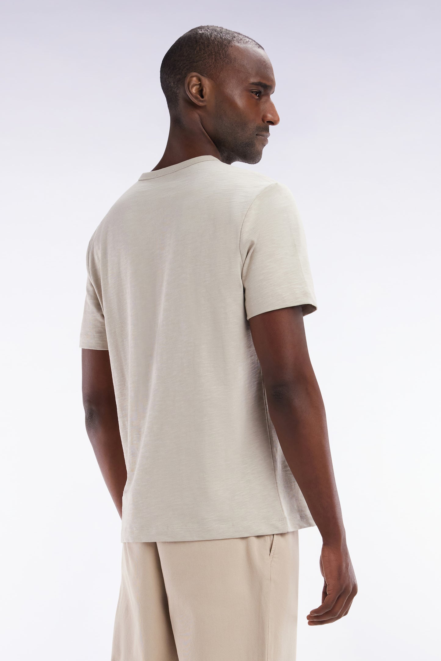 Straight cotton jersey t-shirt straight cut