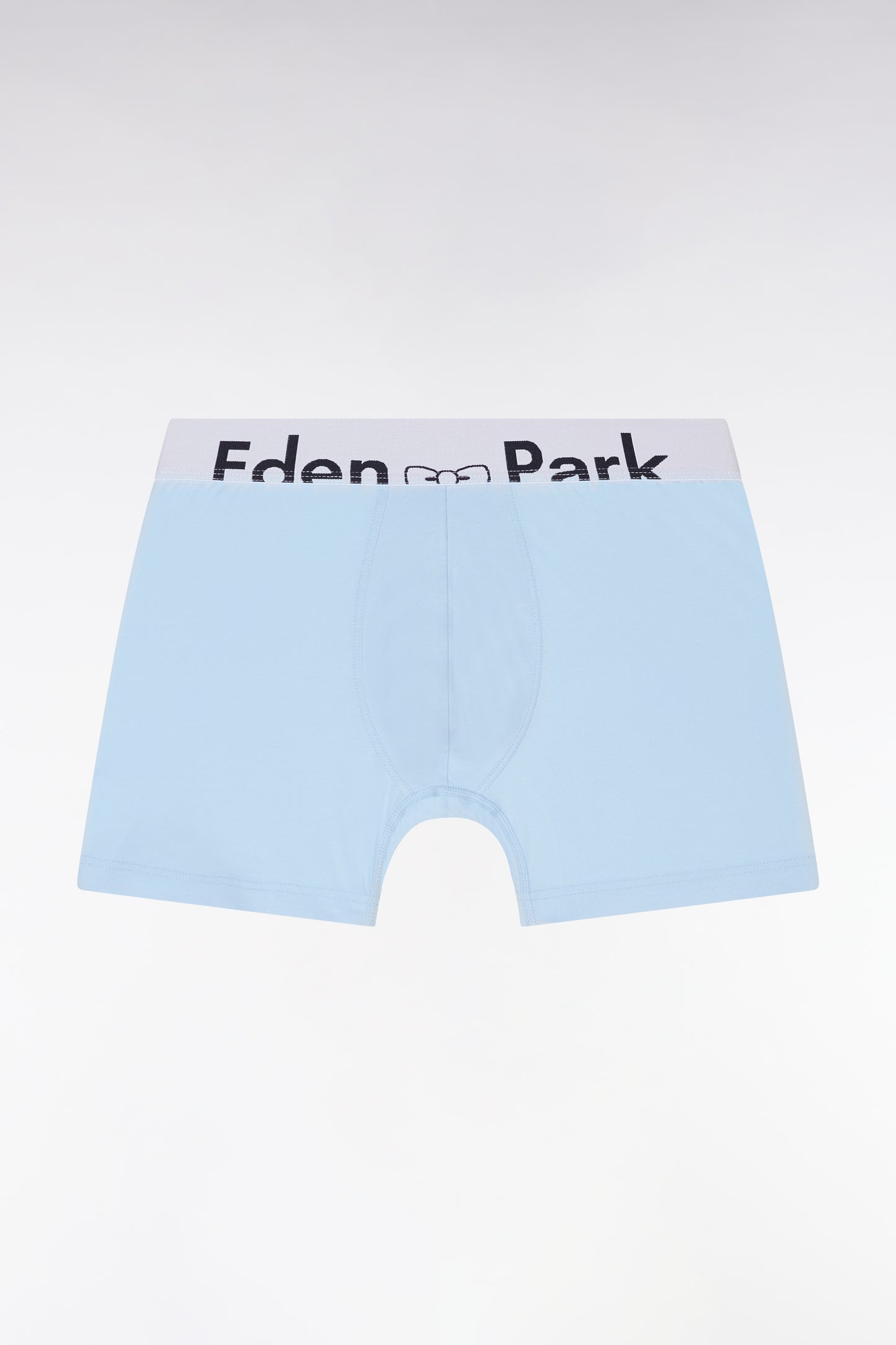 Stretch cotton jersey boxer with white elastic waistband