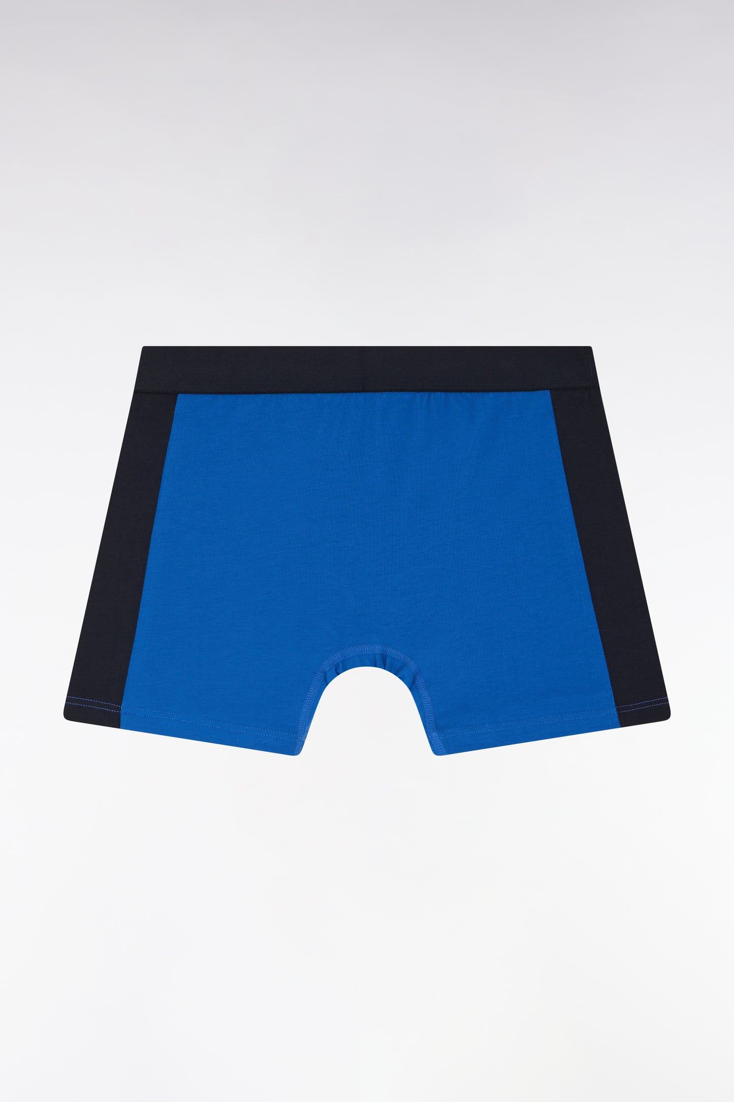 Boxer shorts in stretch cotton jersey, navy blue details