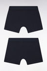 Set of two boxer shorts in navy stretch cotton jersey