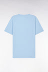 Short pyjamas in blue cotton jersey with micropatterned shorts