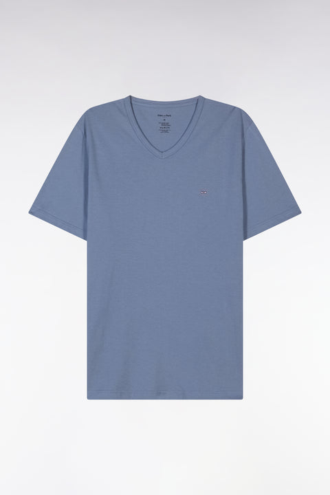 Short pyjamas in grey cotton jersey shorts with micropatterns - Image 1