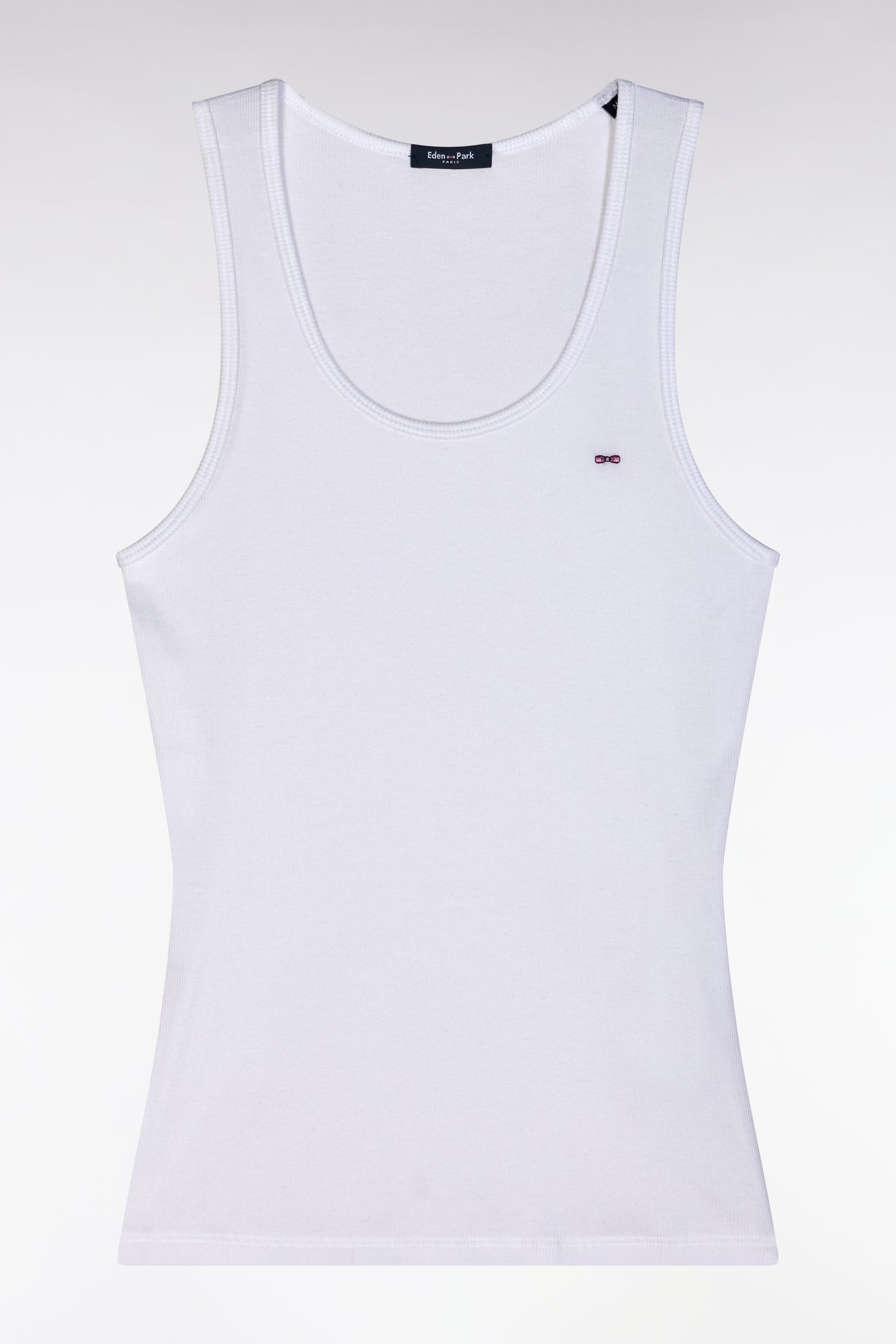 Short cotton pyjamas ribbed tank top white navy shorts - MISSING BOTTOMS